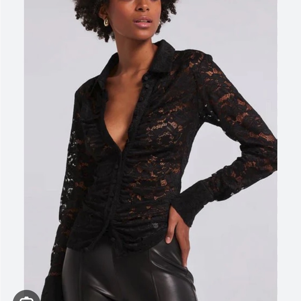 Generation Love Black Lace Blouse